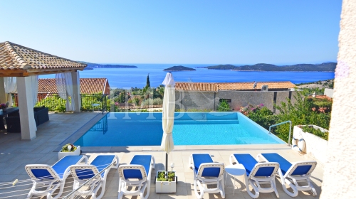 Kamena vila s bazenom - prekrasan pogled otoci i more - Dubrovnik okolica, Brsečine